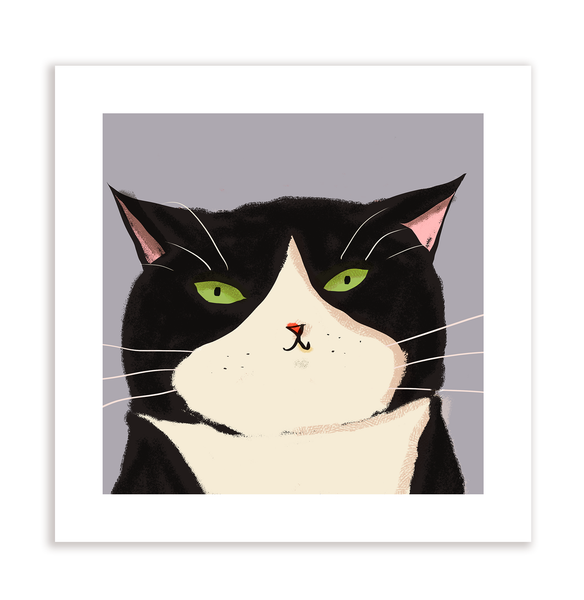 Big Head Cat Print