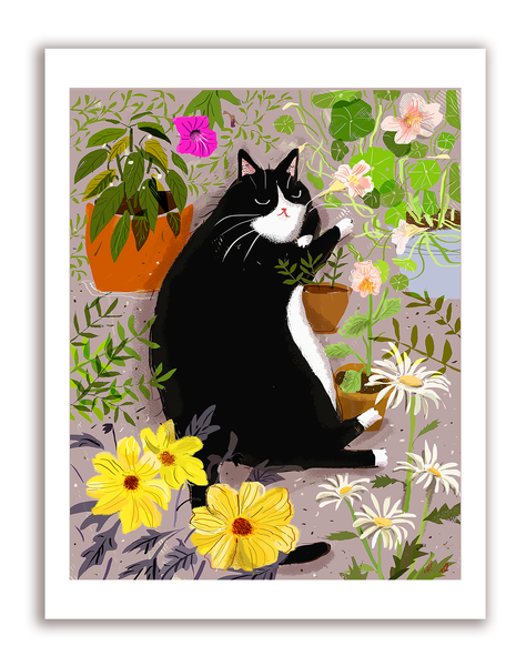 Garden Cat Print - Garden Baby