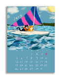 2026 Dancing Cat Calendar - Single Sheet