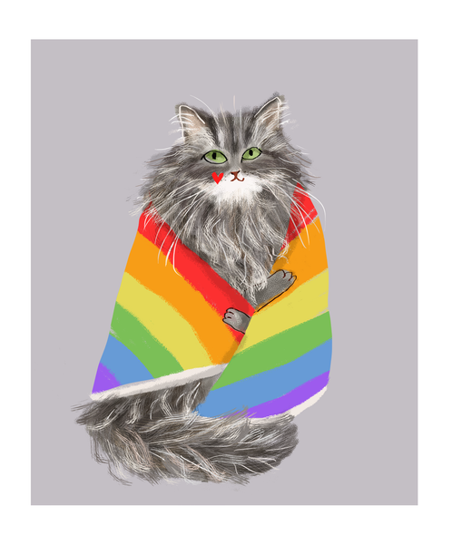 Pride Kitty - Cat Print