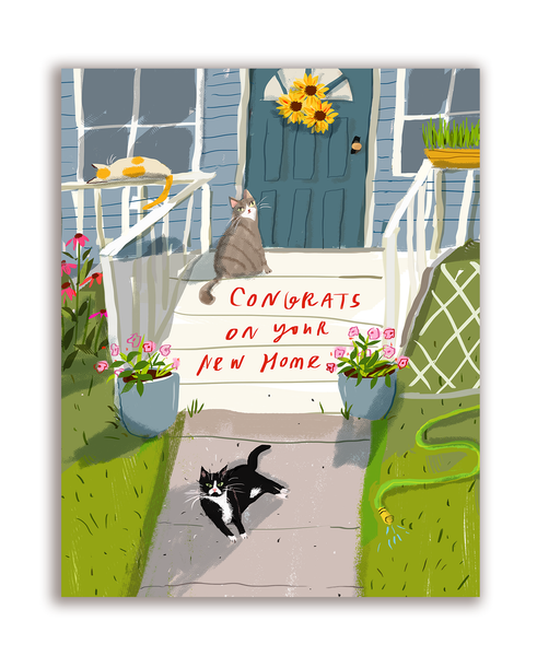 Congrats On Your New Home Card - Cat House