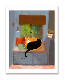 Window Seat Cat Print