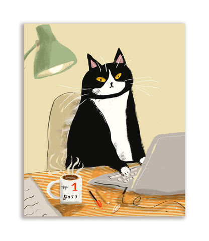 Boss Baby Cat Card