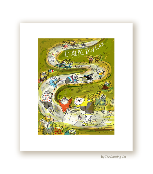 L'Alpe D'Huez Print - Tour de France Art