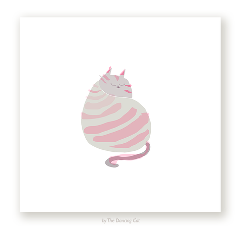 Cat Back Stripes Print