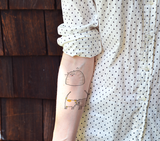Happy Cat - Temporary Tattoo - Set of 2