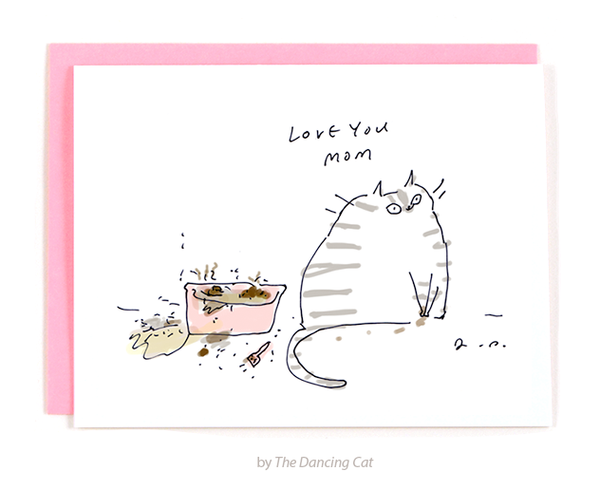 Litter Box Mom Card - Love You Mom