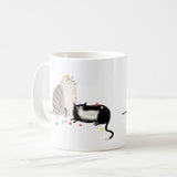 Grey & Tux Cat Mug- Party Balls