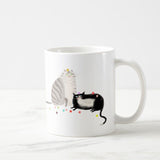 Grey & Tux Cat Mug- Party Balls