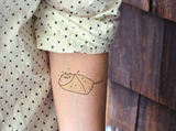 Purrito Cat - Temporary Tattoo - Set of 2