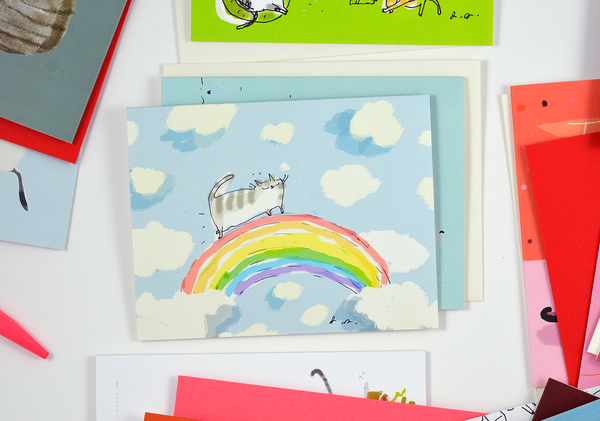 Rainbow Bridge- Cat Card