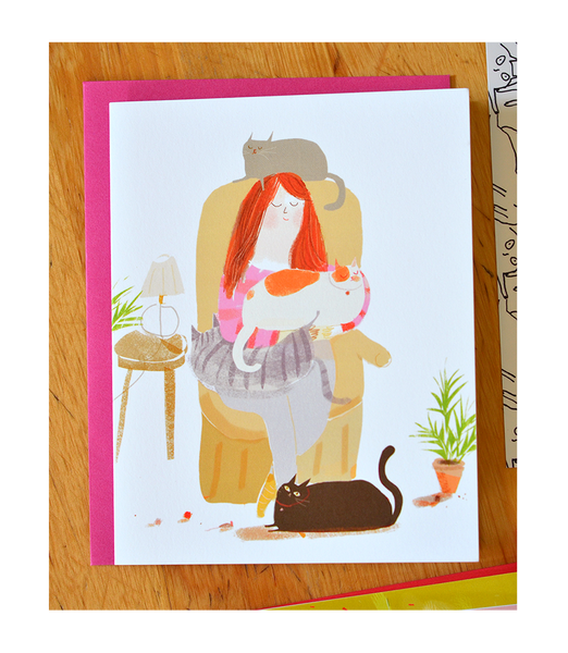 The Healing Touch - Cat Lady Card - Thinking of You