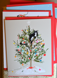 Christmas Tree Cat Card