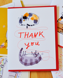 Thank You Card - String Cats