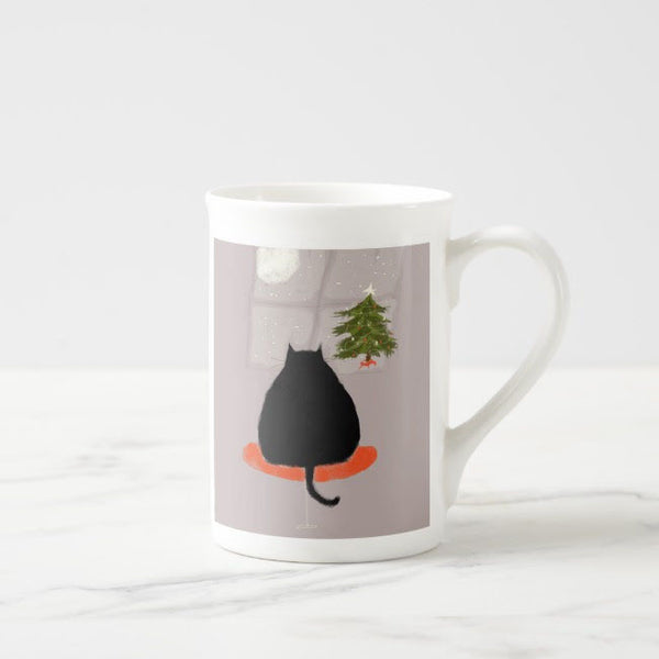 Waitin up Christmas Cat Mug