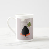 Waitin up Christmas Cat Mug