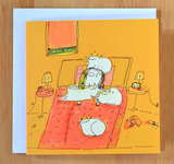 2 AM - Cat Lady Card - Square Card
