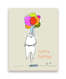 Balloon Ride- Birthday Cat Card