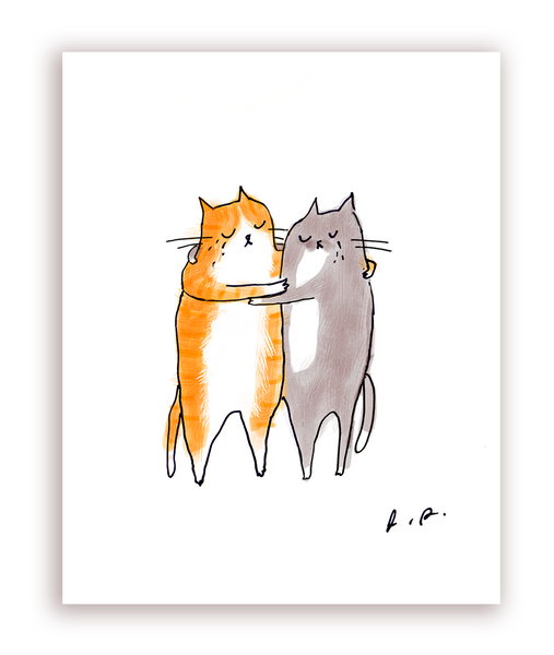 Sorry for Your Loss- Sad Cat Card - Sympathy Card