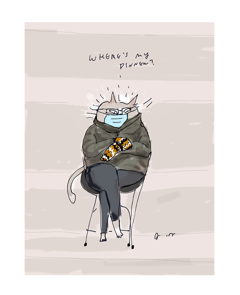 Purrnie Sanders- Cat Print