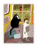 Bird Watch Cat Card