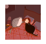 The Bonding Hour - Cat Print - Custom Colors