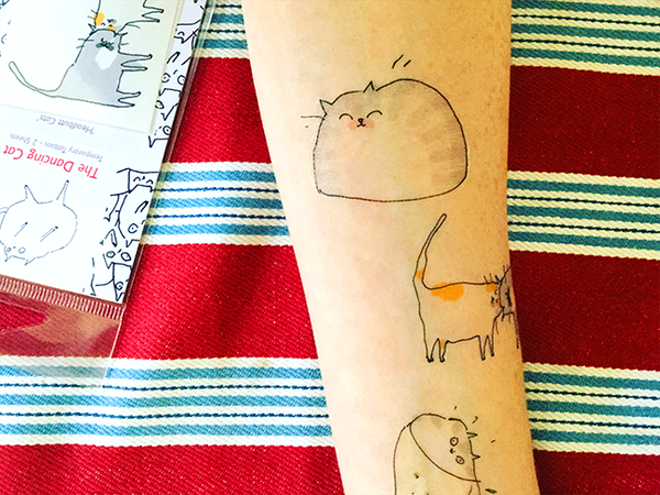 Happy Cat - Temporary Tattoo - Set of 2