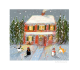 Holiday Visit- Christmas Cat Print