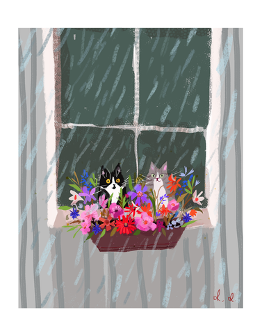Happy Spring Cat Print