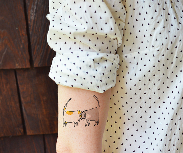 Mixed Set of Cat Tattoos - 3 Tattoo Sets