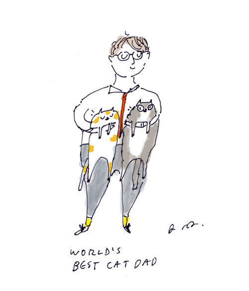 World's Best Cat Dad- Father's Day Card