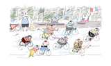 Vintage Peloton Cats - Bike Art - Cycling Poster - Tour de France