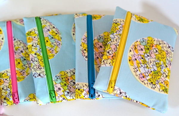 Happy Cat Zipper Pouch- Cat Bag - Mother's Day Gift - Limited Edition