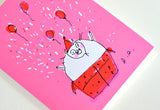 Birthday Surprise - Birthday Cat Card
