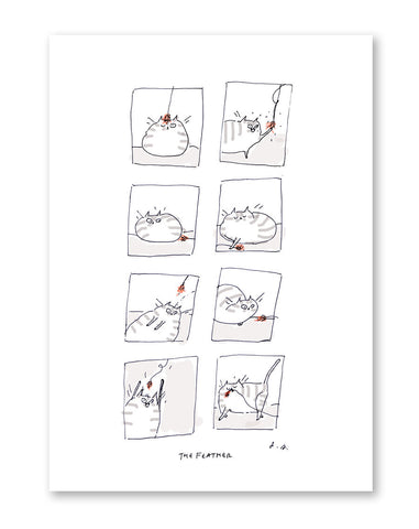 The Feather- Cat Print- Large