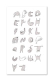 Cat Alphabet - Typorgraphy Print - Cat Gift