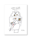 Workin on our pizza bodies- Cat Card