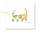 Headbutt Cat print- CUSTOM Colors