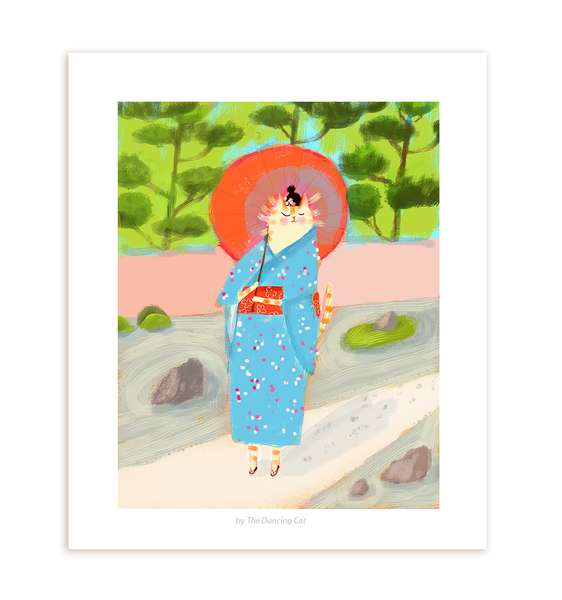 Kimono Cat- Fine Art Print