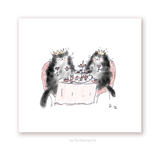 Puuurfectly Royal - Tea Party Cats - Cat Art