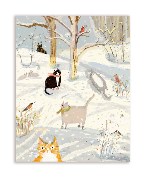 Winter Greetings Postcard - Set of 12