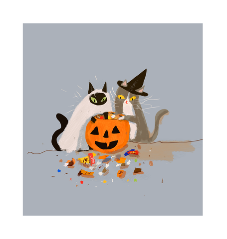 Trick or Treat Cat Print