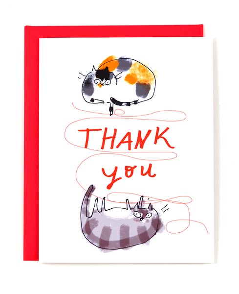Thank You Card - String Cats