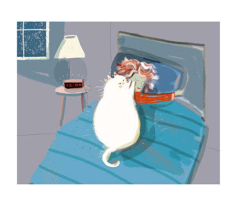 Kitty Wake Up Call - Fine Art Print