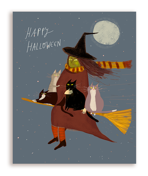 Halloween Kitty Card Set- Mixed Set of 10